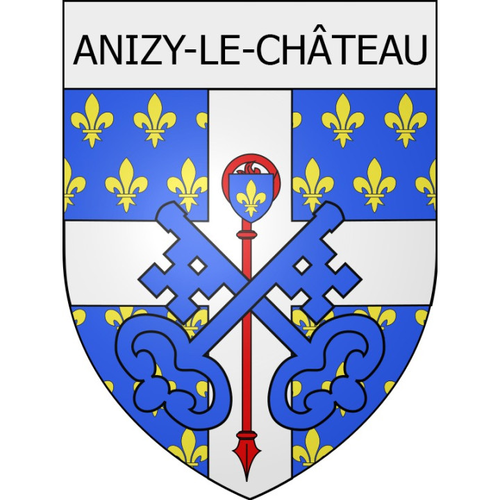 anizy-le-château 02 ville Stickers blason autocollant adhésif