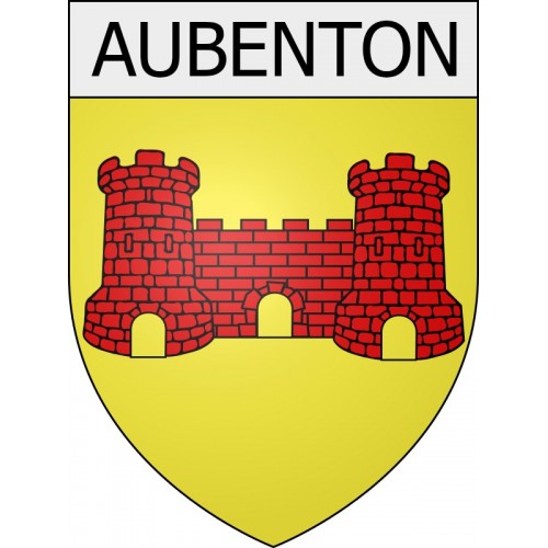 aubenton 02 ville Stickers blason autocollant adhésif