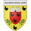 aulnois-sous-laon 02 ville Stickers blason autocollant adhésif