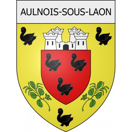 aulnois-sous-laon 02 ville Stickers blason autocollant adhésif