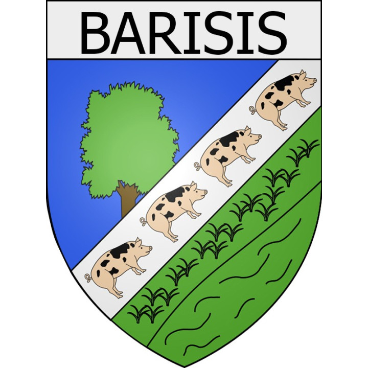 barisis 02 ville Stickers blason autocollant adhésif