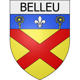 belleu 02 ville Stickers blason autocollant adhésif