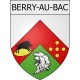 Berry-au-Bac 02 ville Stickers blason autocollant adhésif