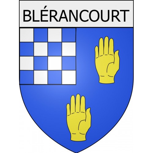blérancourt 02 ville Stickers blason autocollant adhésif