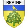 braine 02 ville Stickers blason autocollant adhésif