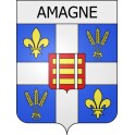 amagne 08 ville Stickers blason autocollant adhésif
