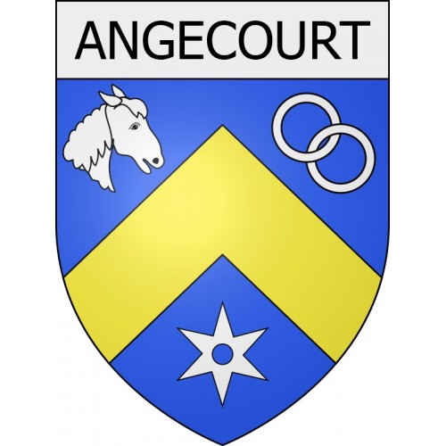 Angecourt  08 ville Stickers blason autocollant adhésif