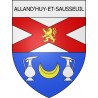 alland-huy-et-sausseuil 08 ville Stickers blason autocollant adhésif