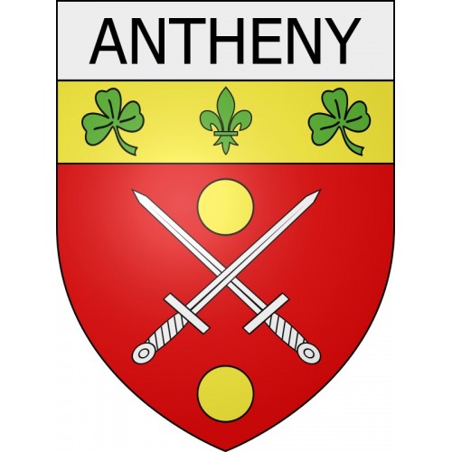 antheny 08 ville Stickers blason autocollant adhésif