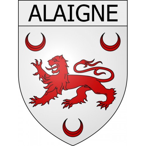 Alaigne 11 ville Stickers blason autocollant adhésif
