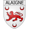 Alaigne 11 ville Stickers blason autocollant adhésif
