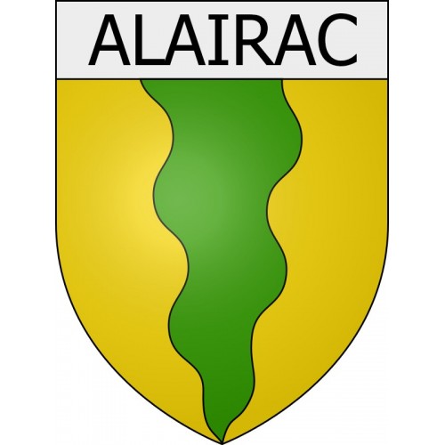 Alairac 11 ville Stickers blason autocollant adhésif