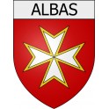 Albas 11 ville Stickers blason autocollant adhésif