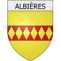 Albières 11 ville Stickers blason autocollant adhésif