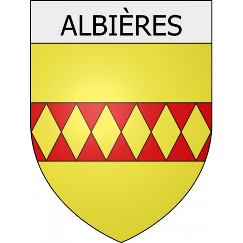 Albières 11 ville Stickers blason autocollant adhésif