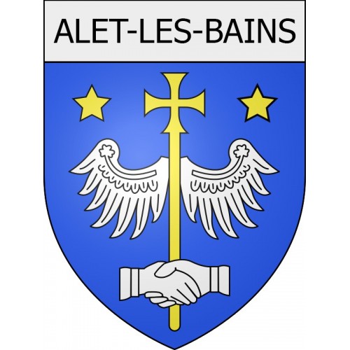Alet-les-Bains 11 ville Stickers blason autocollant adhésif