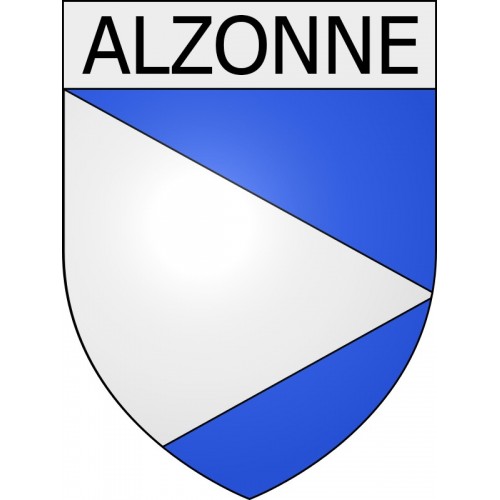 Alzonne 11 ville Stickers blason autocollant adhésif