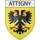 attigny 08 ville Stickers blason autocollant adhésif