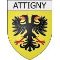 attigny 08 ville Stickers blason autocollant adhésif
