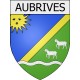 aubrives 08 ville Stickers blason autocollant adhésif