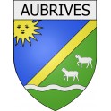 aubrives 08 ville Stickers blason autocollant adhésif