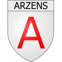 Arzens 11 ville Stickers blason autocollant adhésif