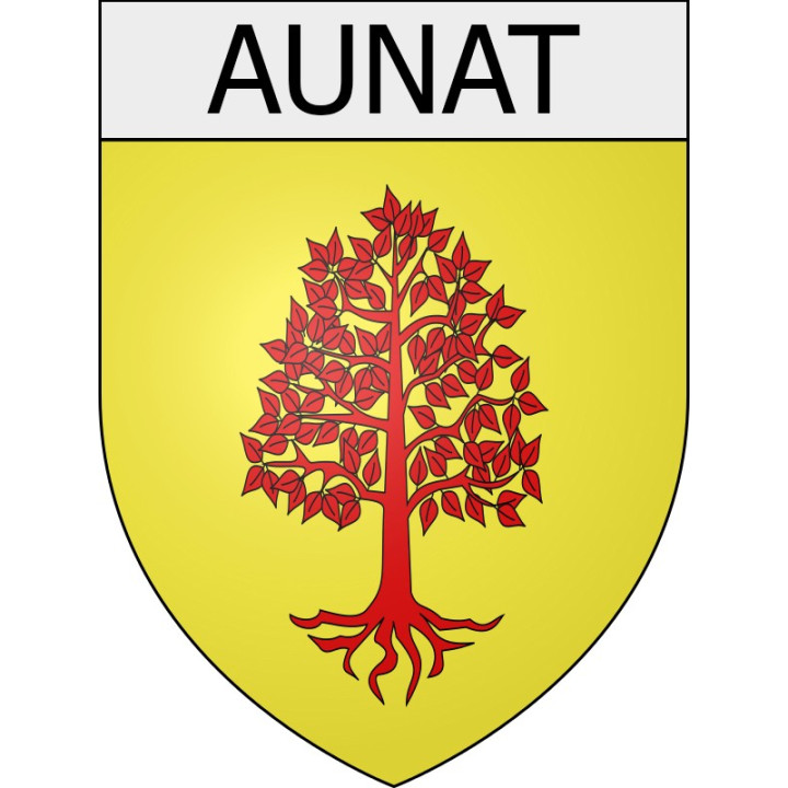Aunat 11 ville Stickers blason autocollant adhésif