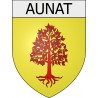 Aunat 11 ville Stickers blason autocollant adhésif