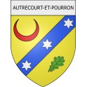 autrecourt-et-pourron 08 ville Stickers blason autocollant adhésif