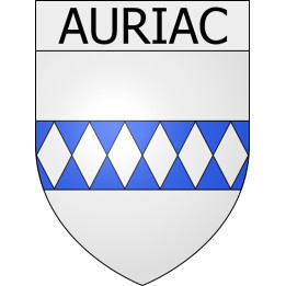 Auriac 11 ville Stickers blason autocollant adhésif