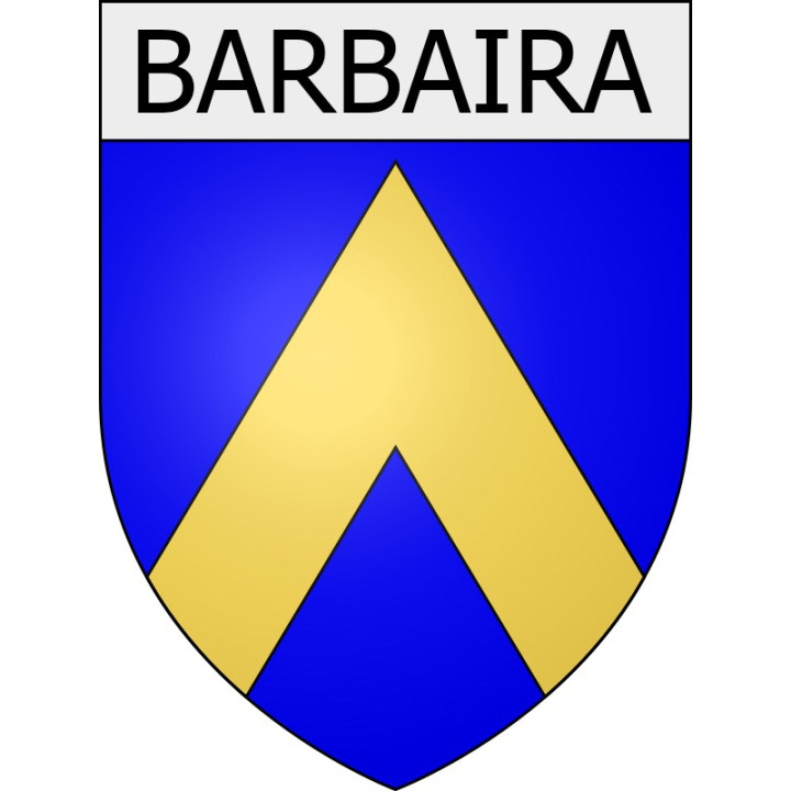 Barbaira  11 ville Stickers blason autocollant adhésif