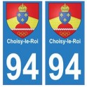 94 Choisy-le-Roi blason autocollant sticker plaque immatriculation ville