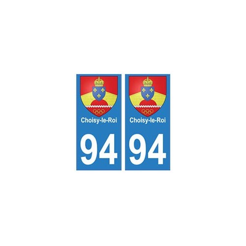 94 Choisy-le-Roi blason autocollant sticker plaque immatriculation ville