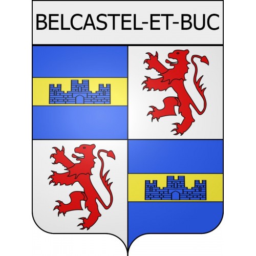 Belcastel-et-Buc  11 ville Stickers blason autocollant adhésif
