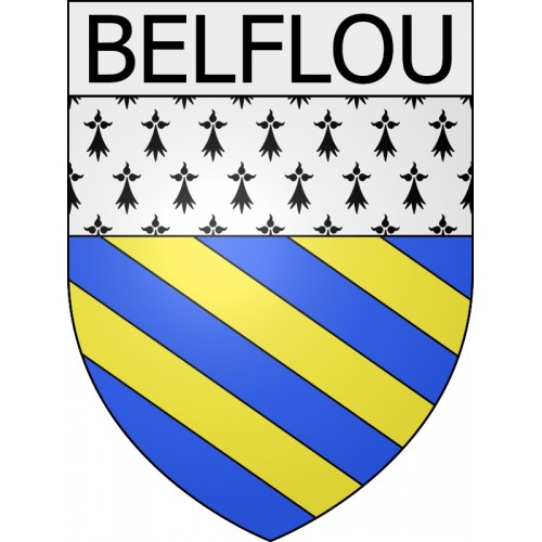 Belflou 11 ville Stickers blason autocollant adhésif