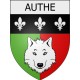 authe 08 ville Stickers blason autocollant adhésif