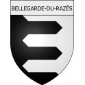 Pegatinas escudo de armas de Belcaire adhesivo de la etiqueta engomada