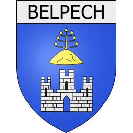 Belpech 11 ville Stickers blason autocollant adhésif