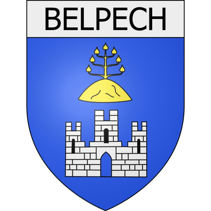 Belpech 11 ville Stickers blason autocollant adhésif