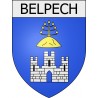 Belpech 11 ville Stickers blason autocollant adhésif