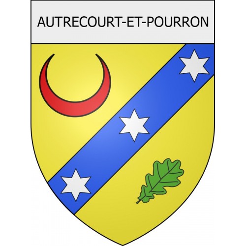 autrecourt-et-pourron 08 ville Stickers blason autocollant adhésif