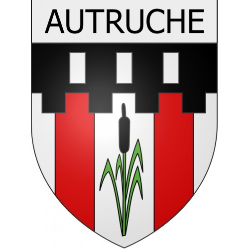 autruche 08 ville Stickers blason autocollant adhésif