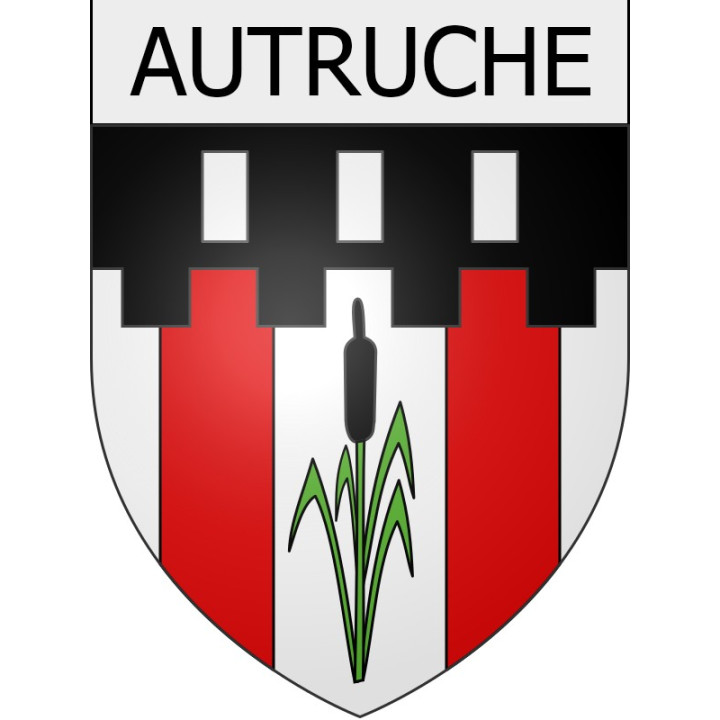 autruche 08 ville Stickers blason autocollant adhésif