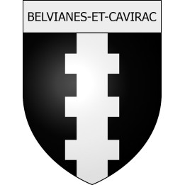 Belvianes-et-Cavirac 11 ville Stickers blason autocollant adhésif