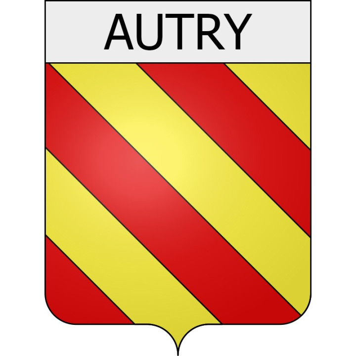 Pegatinas escudo de armas de Aubrives adhesivo de la etiqueta engomada