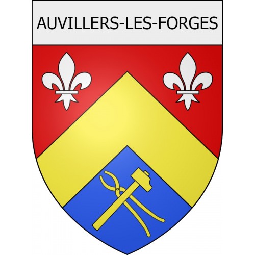 auvillers-les-forges 08 ville Stickers blason autocollant adhésif