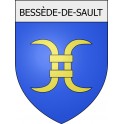 Pegatinas escudo de armas de Belcaire adhesivo de la etiqueta engomada
