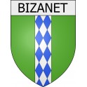 Pegatinas escudo de armas de Belcaire adhesivo de la etiqueta engomada
