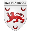 Pegatinas escudo de armas de Belcaire adhesivo de la etiqueta engomada
