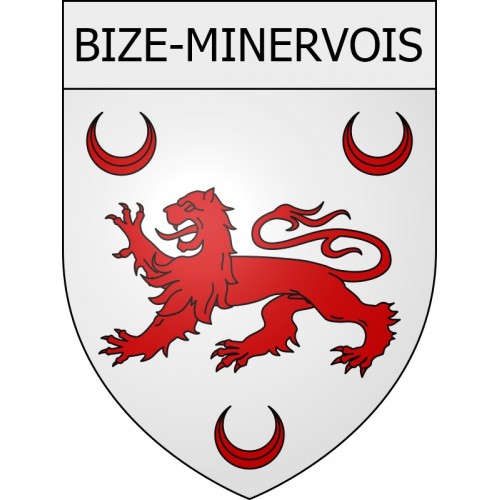 Pegatinas escudo de armas de Belcaire adhesivo de la etiqueta engomada